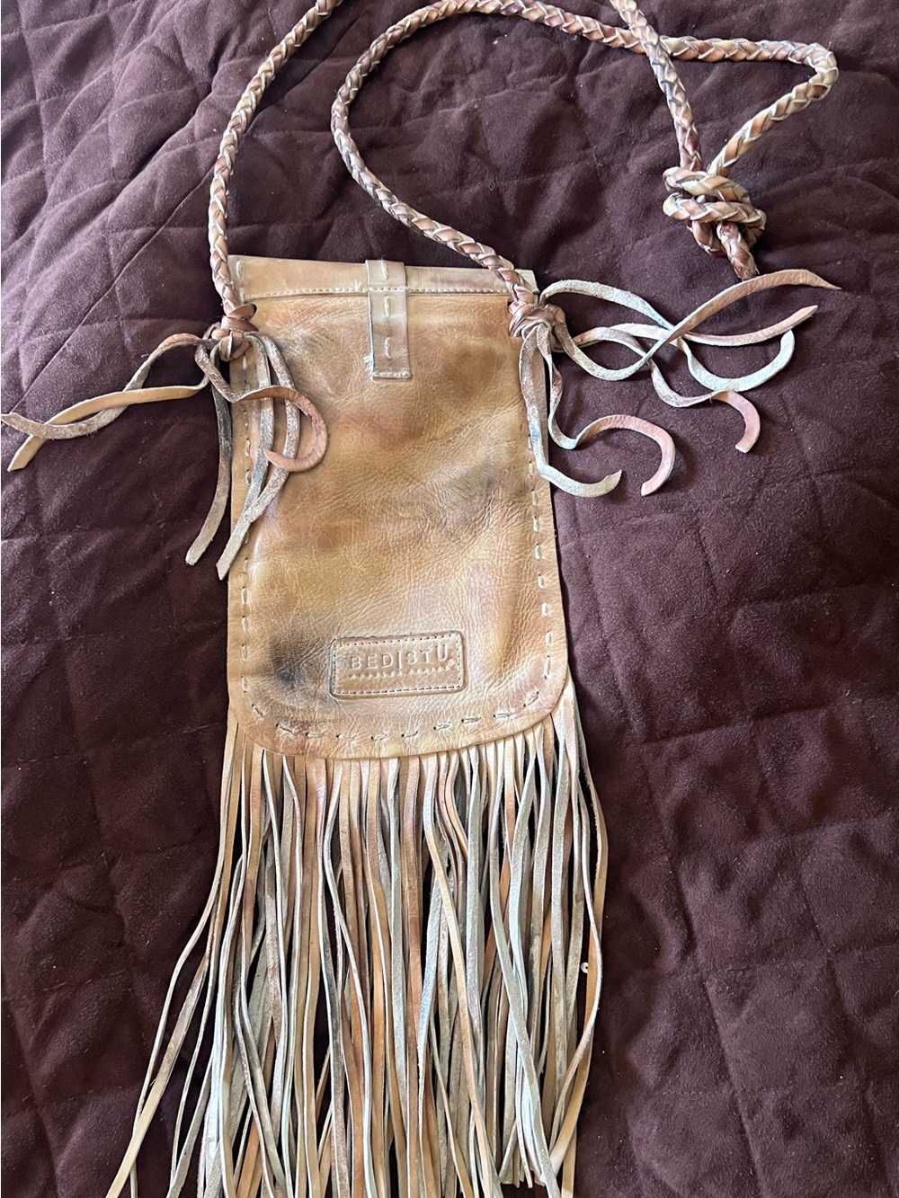 Bed|Stu Sandy Lane II Fringed Leather Crossbody Bag - Picture 4 of 5